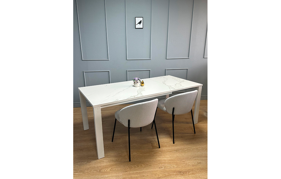 Обеденные столы - изображение №5 "Стол обеденный Легро раздвижной /1300 керамика белый мрамор"  на www.Angstrem-mebel.ru