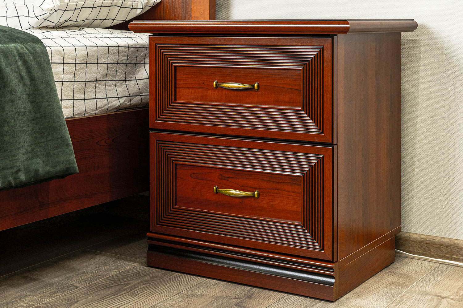 Прикроватные тумбы - изображение №8 "Прикроватная тумба Адажио с выдвижными ящиками"  на www.Angstrem-mebel.ru