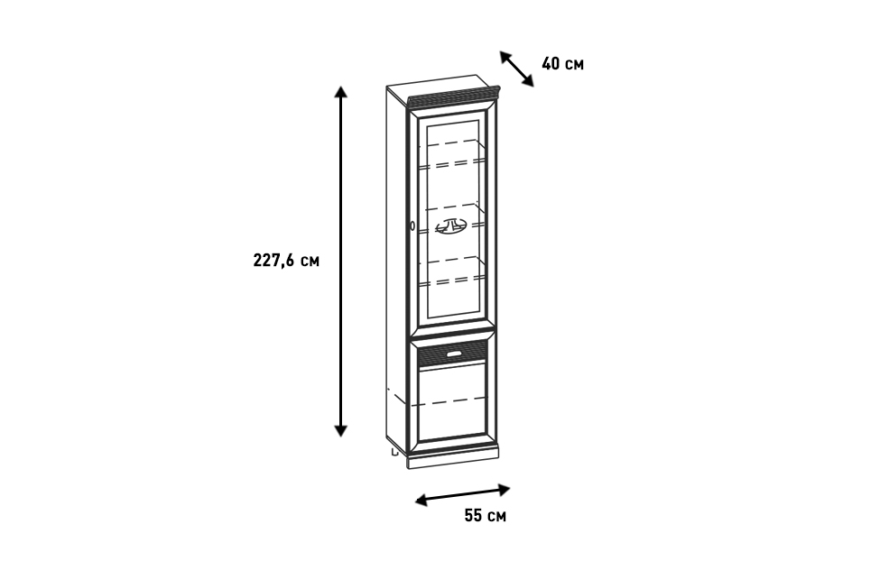 Книжные шкафы - изображение №5 "Шкаф Изотта"  на www.Angstrem-mebel.ru