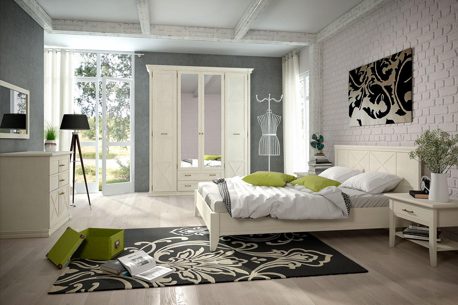 Двуспальные кровати - изображение №8 "Кровать Кантри 160 х 200 см"  на www.Angstrem-mebel.ru