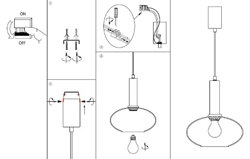 Подвесы - изображение №7 "Подвес Dubbel (чёрный) D260*H440/1940 1*E27*40W"  на www.Angstrem-mebel.ru