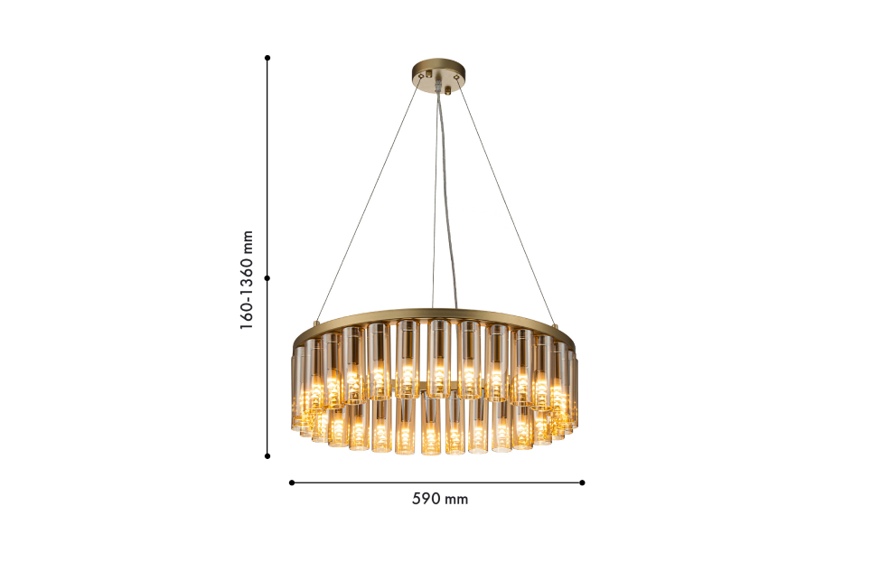Люстры - изображение №3 "Подвесная люстра Slang (золото) D590*H160/1360 30*G9LED*2W"  на www.Angstrem-mebel.ru