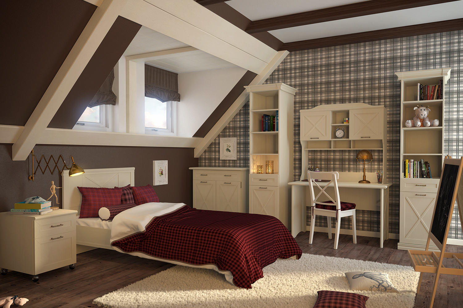 Стеллажи - изображение №4 "Стеллаж Кантри с полками и дверцами"  на www.Angstrem-mebel.ru