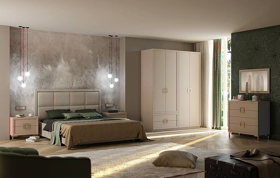 Комбинированные шкафы - изображение №5 "Шкаф Дольче с полкой, штангой и 2-мя выдвижными ящиками"  на www.Angstrem-mebel.ru