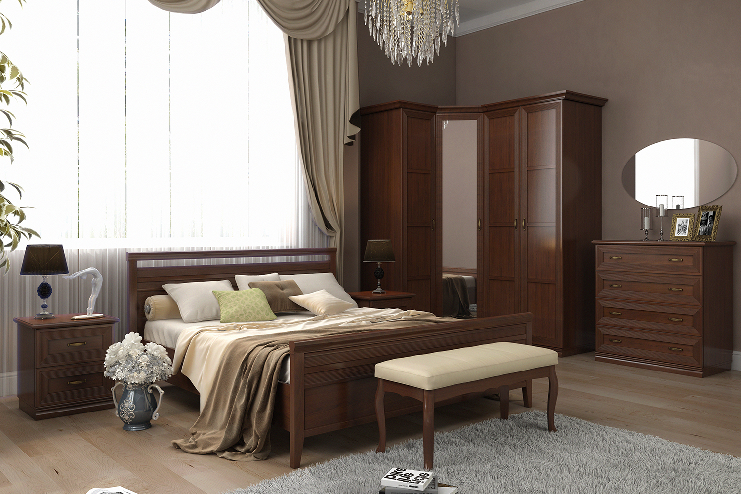 Прикроватные тумбы - изображение №6 "Прикроватная тумба Адажио с выдвижными ящиками"  на www.Angstrem-mebel.ru