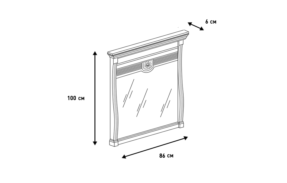 Зеркала - изображение №7 "Зеркало Изотта ИТ-5 / Валенсия"  на www.Angstrem-mebel.ru
