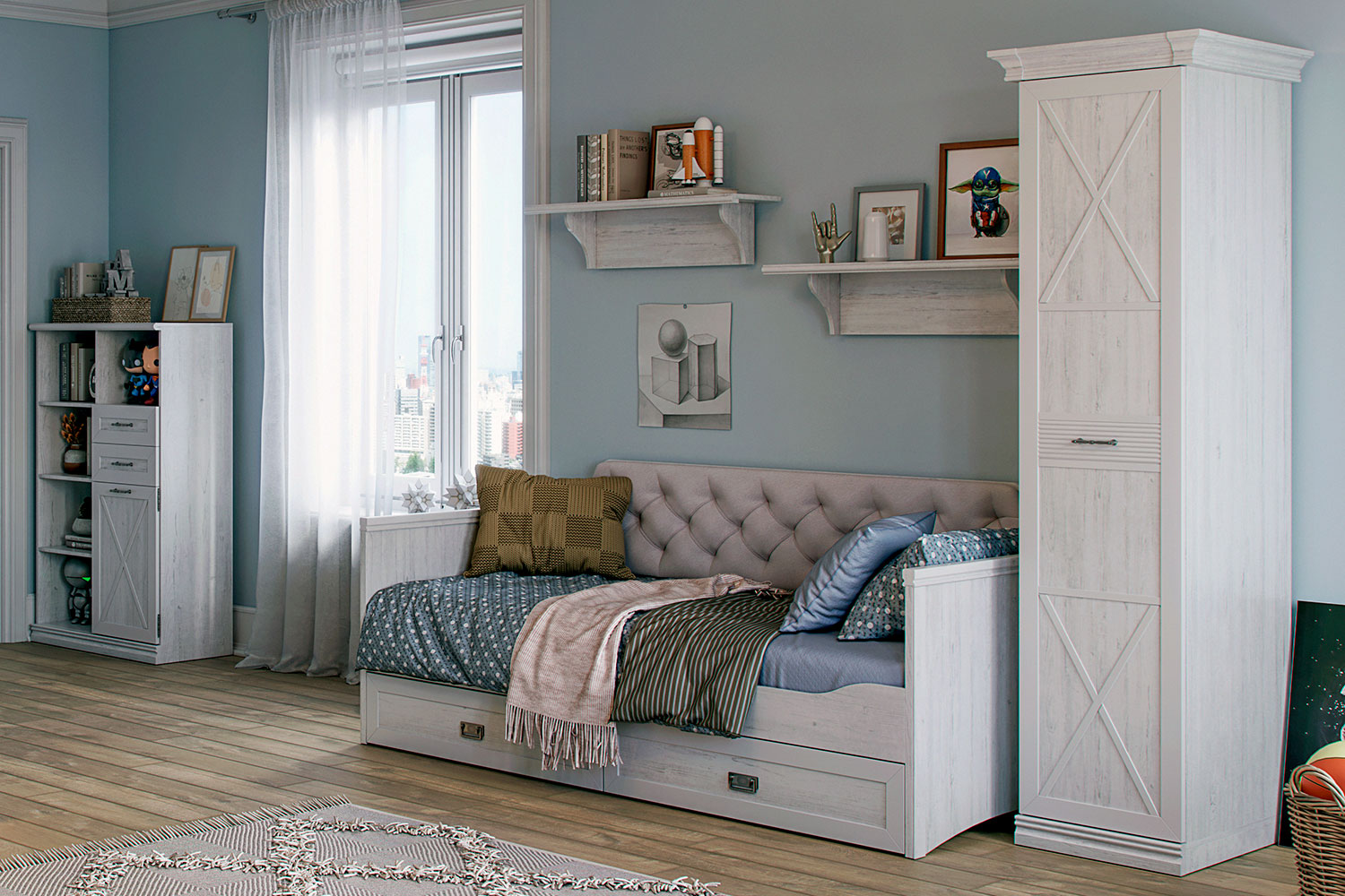 Детские кровати - изображение №7 "Кровать Кантри 90 х 200"  на www.Angstrem-mebel.ru