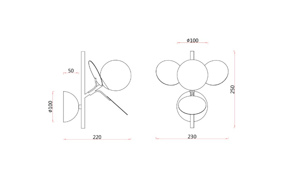 Бра - изображение №5 "Настенный светильник Multy Bliss D230*W220*H250 1*G9*25W"  на www.Angstrem-mebel.ru