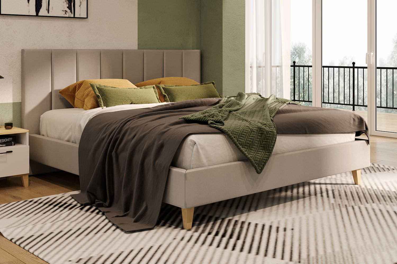 Двуспальные кровати - изображение №7 "Кровать Нордин 160 х 200"  на www.Angstrem-mebel.ru