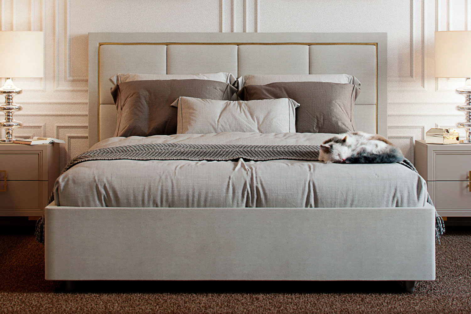 Двуспальные кровати - изображение №3 "Мягкая кровать Дольче 140 х 200 см"  на www.Angstrem-mebel.ru