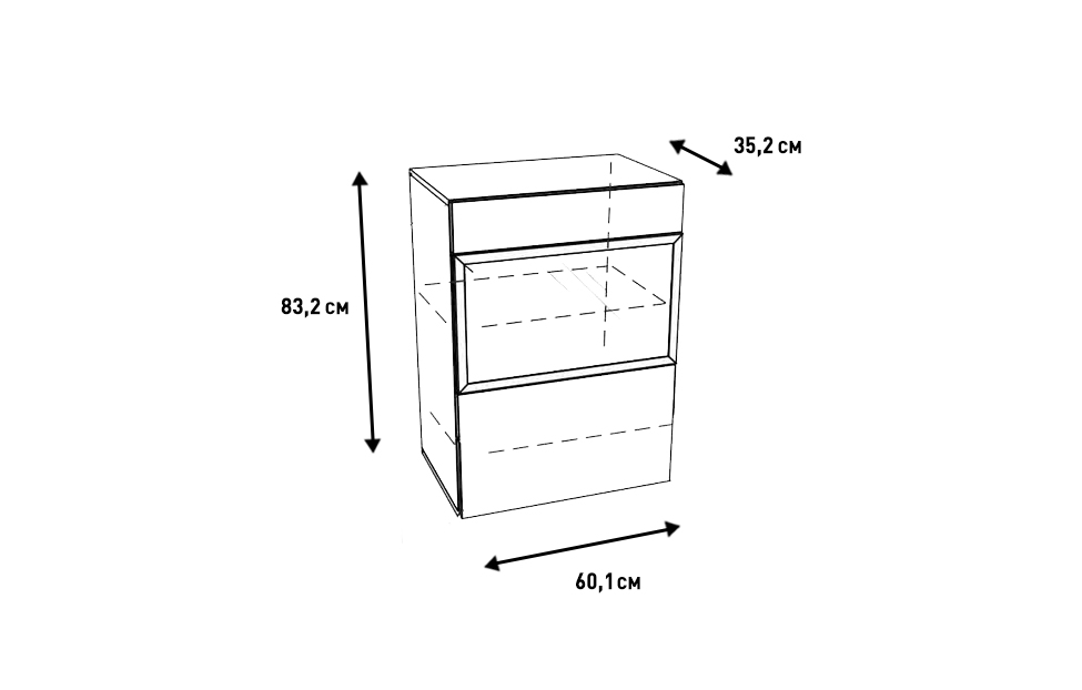 Навесные шкафчики - изображение №6 "Навесной шкаф Анри (правый) АН-411.04 "  на www.Angstrem-mebel.ru