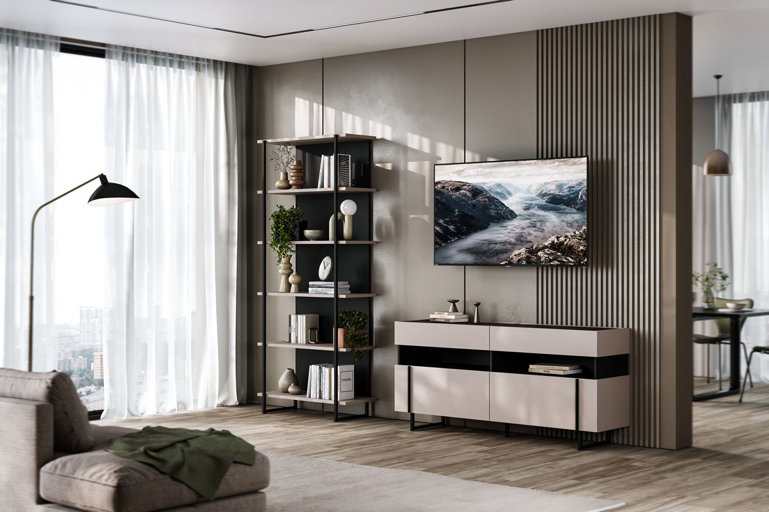 Тумбы под телевизор - изображение №5 "Тумба Милагро под телевизор с выдвижными ящиками"  на www.Angstrem-mebel.ru