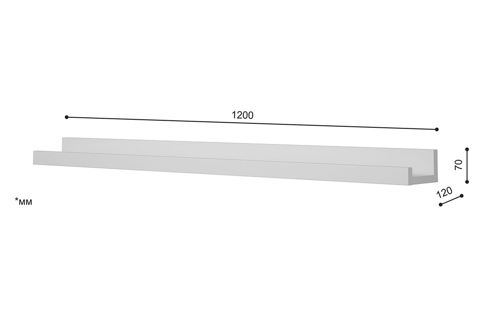 Полки - изображение №8 "Полка Онега настенная "  на www.Angstrem-mebel.ru