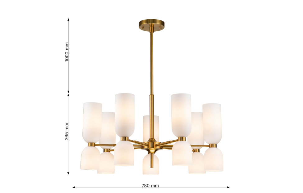 Люстры - изображение №3 "Подвесная люстра Amusing (золото) D780*H550/850 14*E14*40W"  на www.Angstrem-mebel.ru
