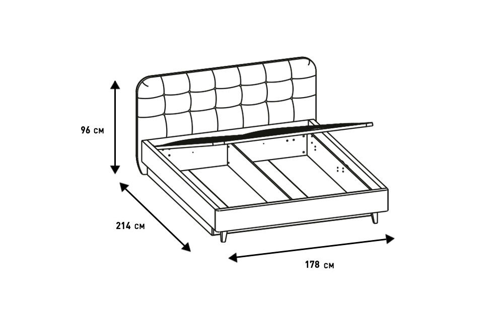 Двуспальные кровати - изображение №9 "Кровать Олса"  на www.Angstrem-mebel.ru