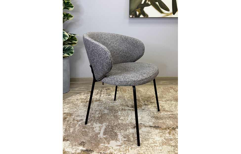 Кухонные стулья - изображение №3 "Стул Дега серый / опоры черные"  на www.Angstrem-mebel.ru