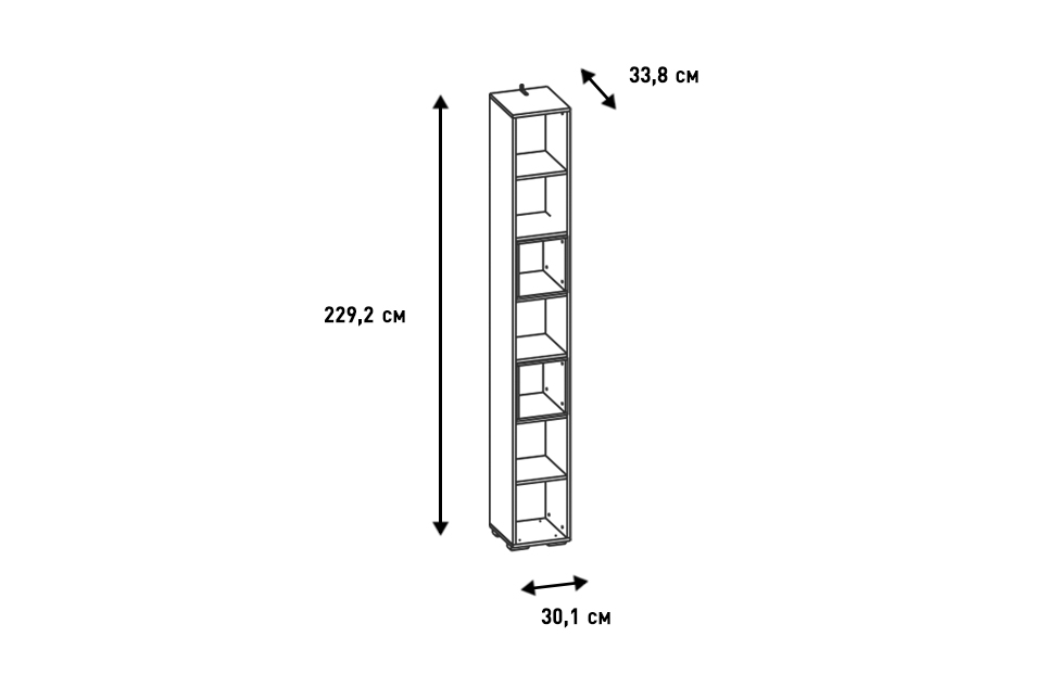 Стеллажи - изображение №7 "Стеллаж Анри с полками"  на www.Angstrem-mebel.ru