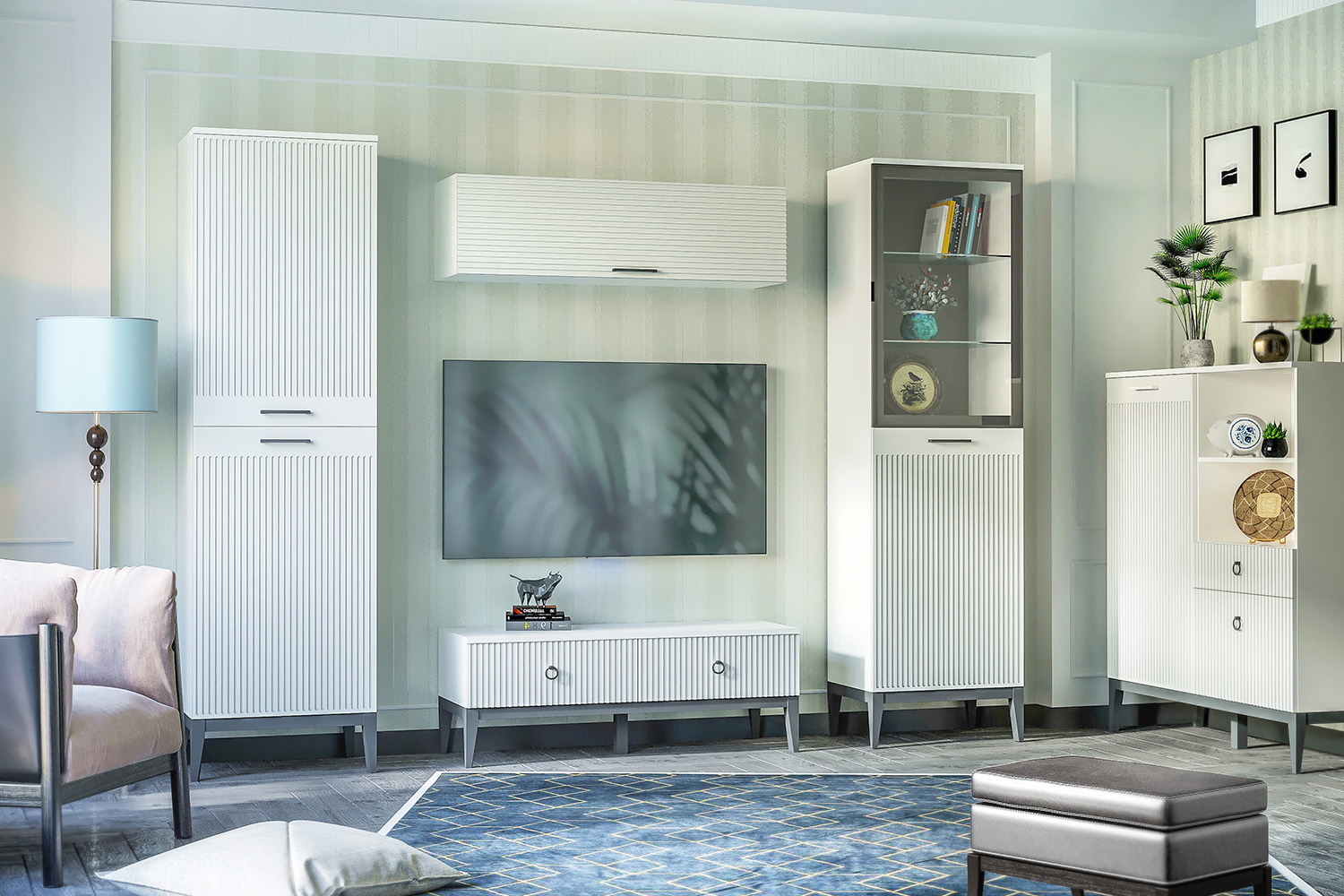 Шкафы-пеналы - изображение №4 "Шкаф Хилтон (левый)"  на www.Angstrem-mebel.ru