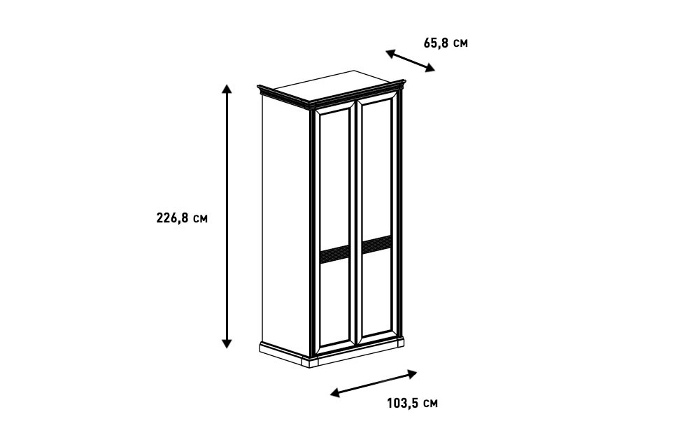 Шкафы платяные - изображение №4 "Шкаф Изотта с комплектом полок ИТ-011.00"  на www.Angstrem-mebel.ru