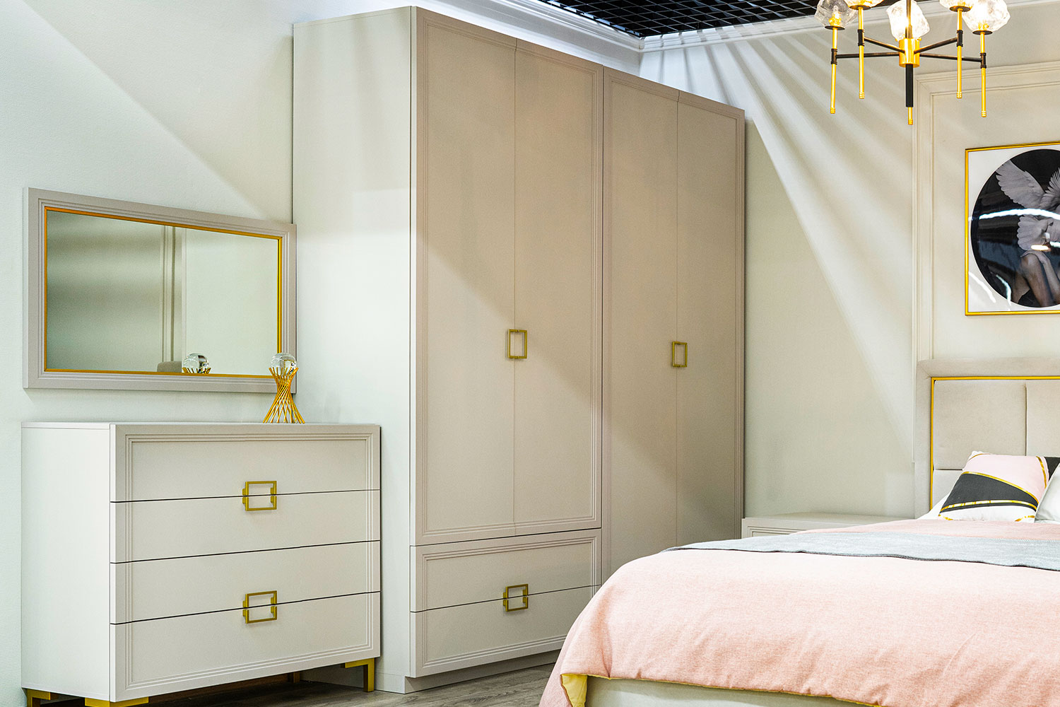 Комбинированные шкафы - изображение №14 "Шкаф Дольче с полкой, штангой и 2-мя выдвижными ящиками"  на www.Angstrem-mebel.ru