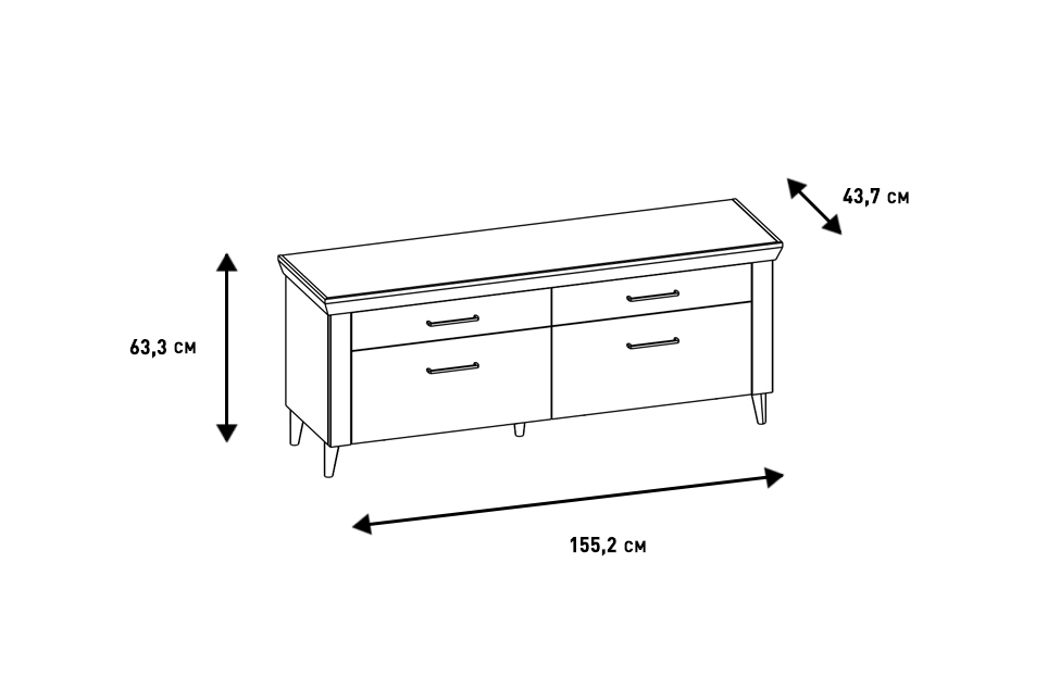 Тумбы под телевизор - изображение №6 "Тумба Магнум под телевизор"  на www.Angstrem-mebel.ru