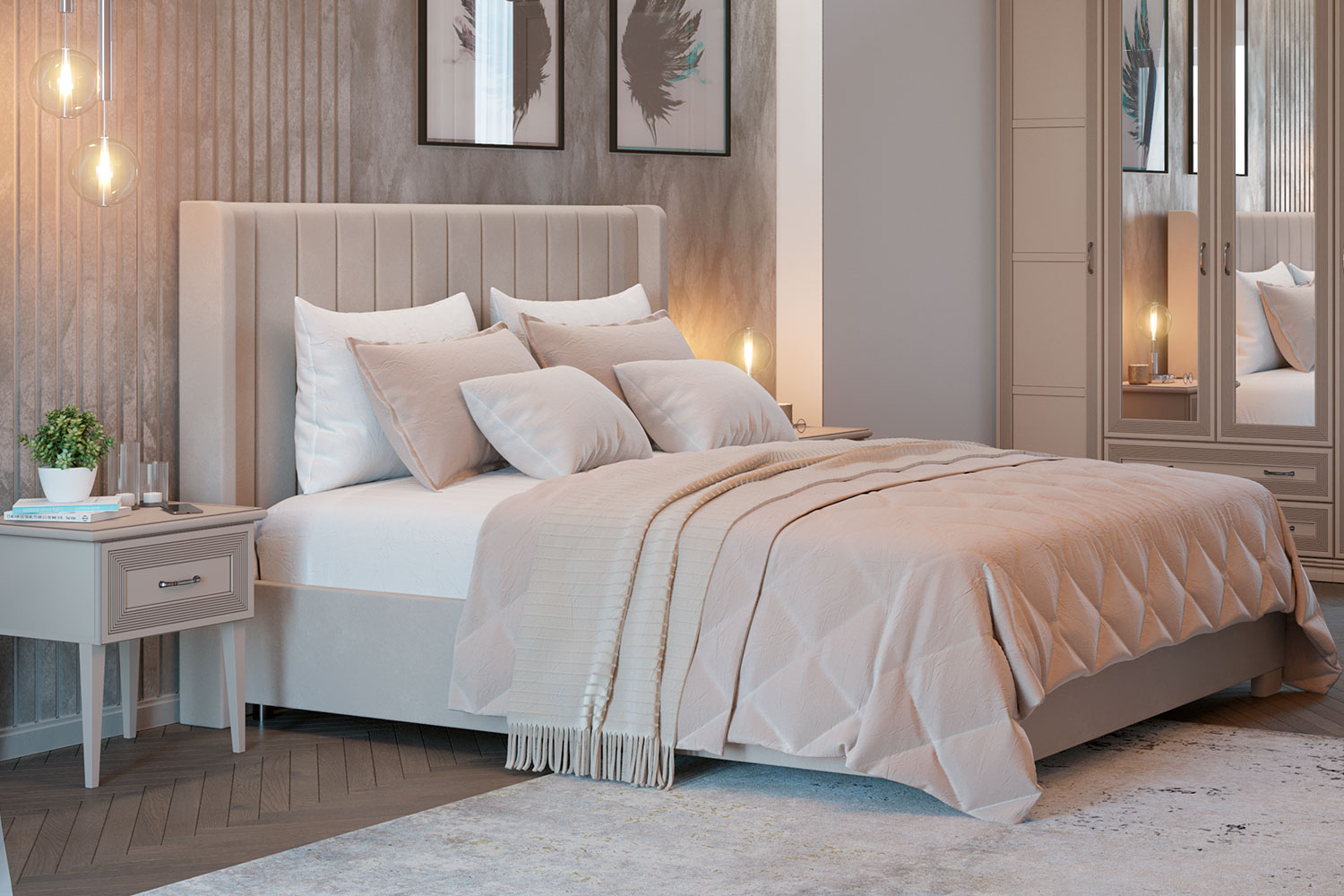 Двуспальные кровати - изображение №6 "Кровать Аделия 160 х 200"  на www.Angstrem-mebel.ru