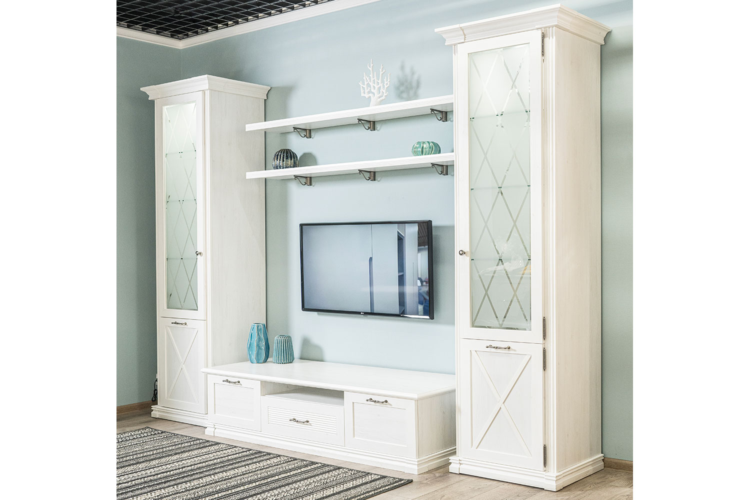 Тумбы под телевизор - изображение №11 "Тумба Кантри под телевизор с выдвижными ящиками"  на www.Angstrem-mebel.ru