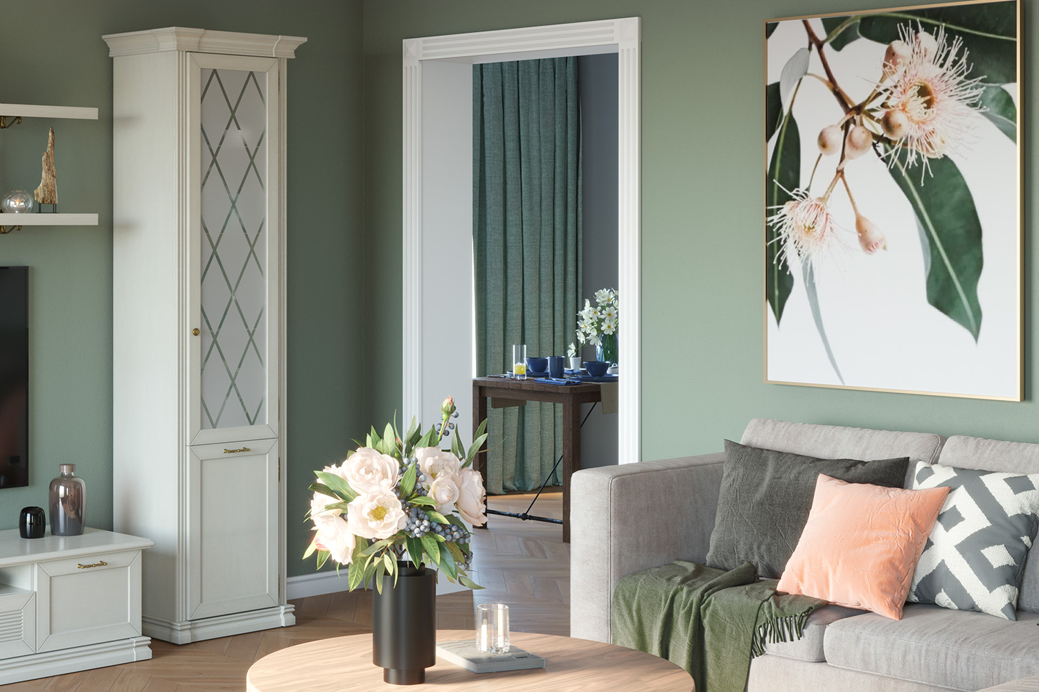 Шкафы-витрины - изображение №5 "Шкаф Кантри  БФ"  на www.Angstrem-mebel.ru