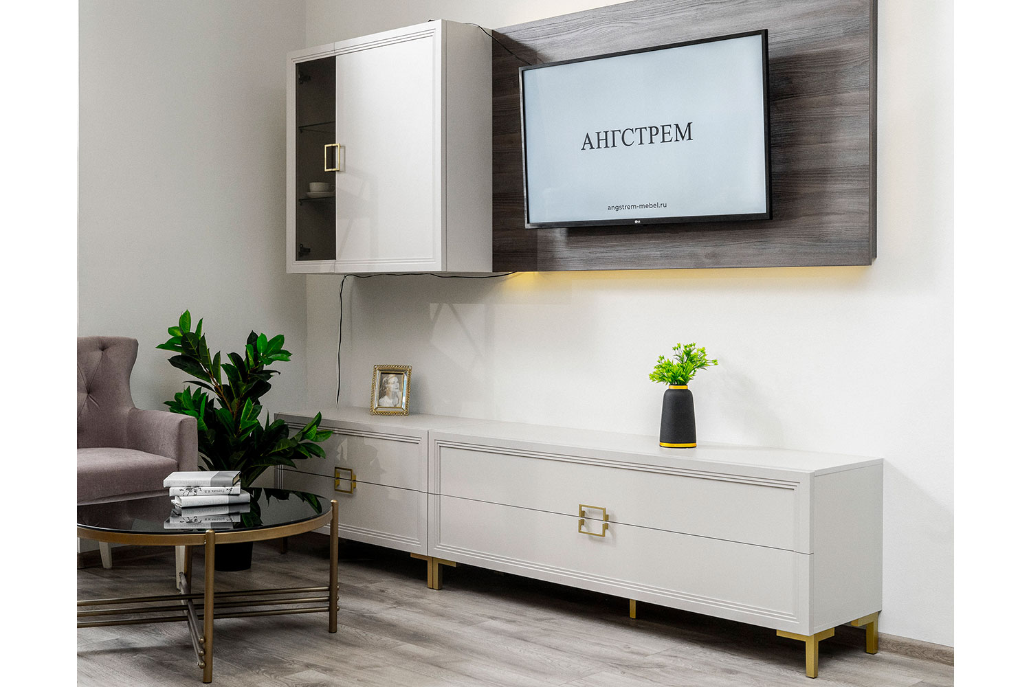 Тумбы под телевизор - изображение №5 "Тумба Дольче под телевизор с выдвижными ящиками"  на www.Angstrem-mebel.ru