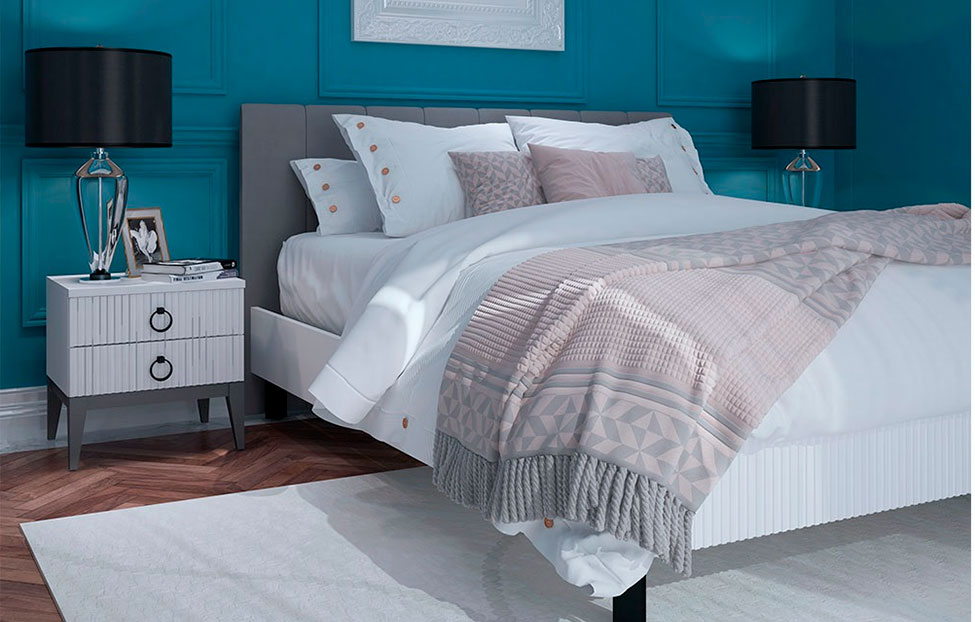 Прикроватные тумбы - изображение №4 "Прикроватная тумба Хилтон с выдвижными ящиками"  на www.Angstrem-mebel.ru