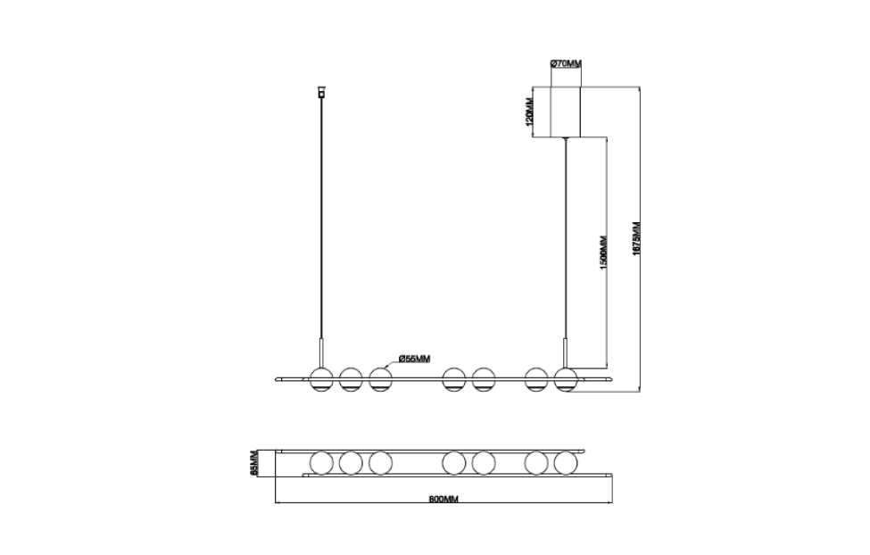 Люстры - изображение №5 "Подвесная люстра Sturm L800*W65*H1500/1675 7*LED*4W"  на www.Angstrem-mebel.ru