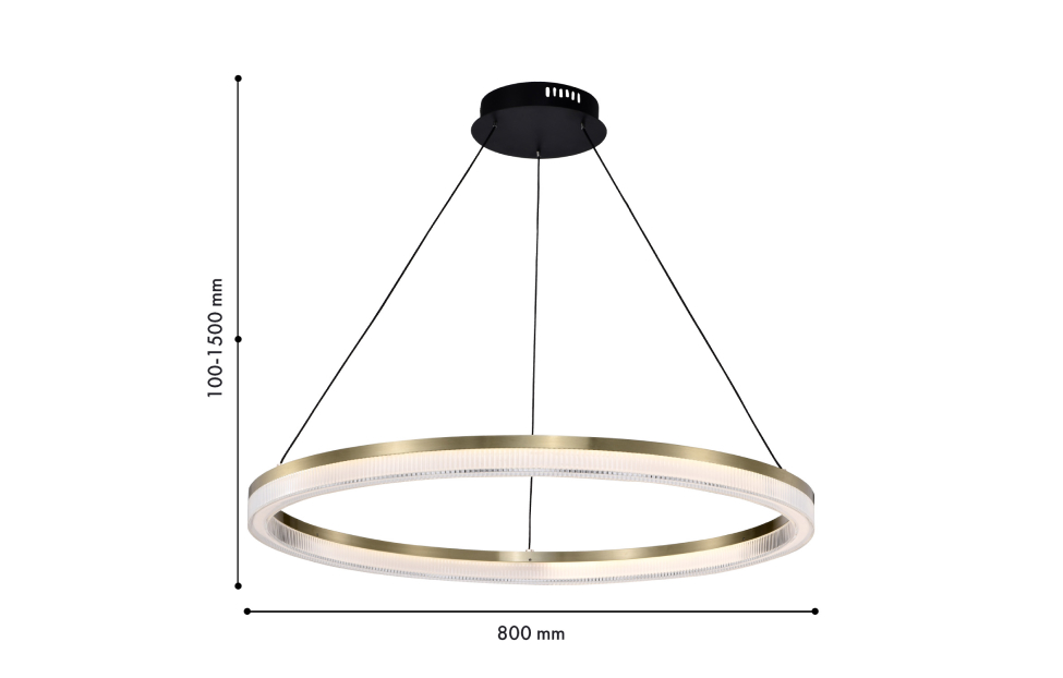 Люстры - изображение №3 "Подвесная люстра Cirkler (золото) D800*H100/1500 LED*42W"  на www.Angstrem-mebel.ru