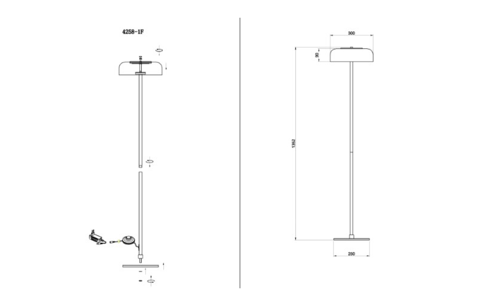 Торшеры - изображение №6 "Торшер Brandy D300*H1350 LED*6.6W"  на www.Angstrem-mebel.ru