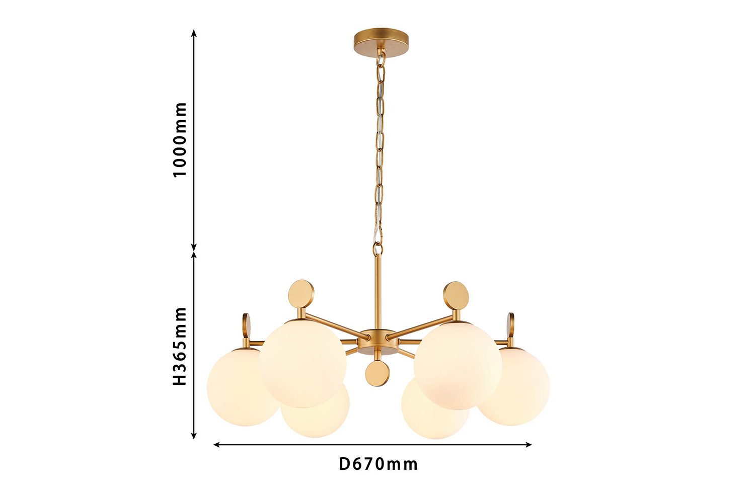 Освещение - изображение №11 "Подвесная люстра Absolute D670*H280/1450 6*E14*40W"  на www.Angstrem-mebel.ru
