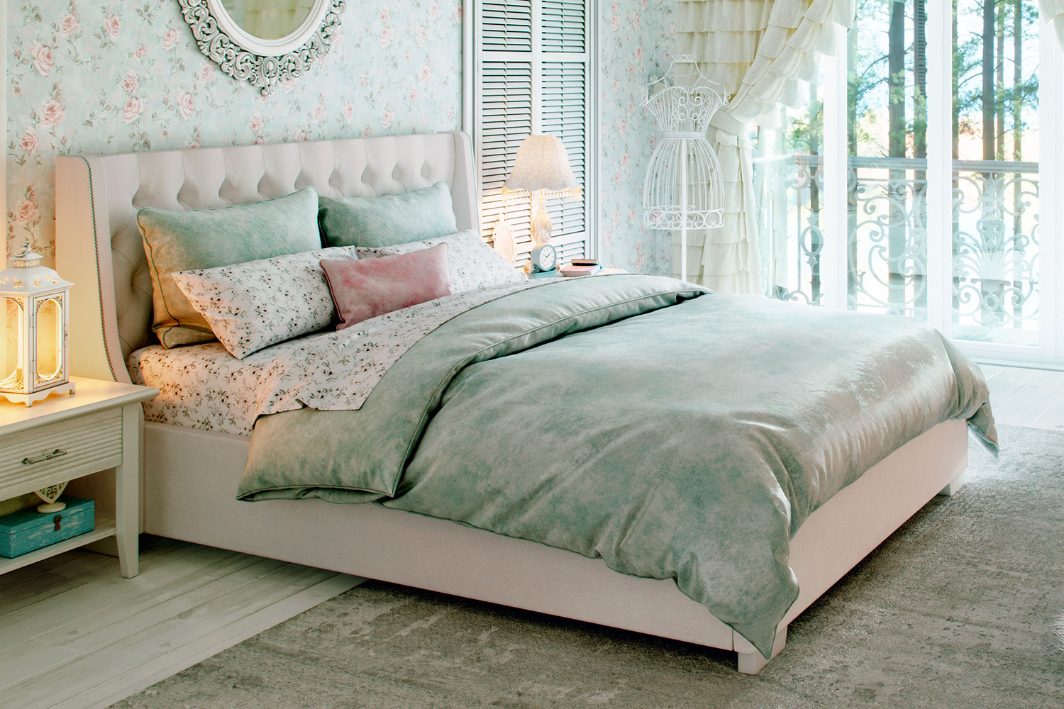 Двуспальные кровати - изображение №6 "Кровать Кантри 160 х 200"  на www.Angstrem-mebel.ru