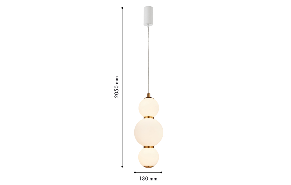 Подвесы - изображение №3 "Подвес Kiran (белый) D130*H440/2050 LED*7W"  на www.Angstrem-mebel.ru