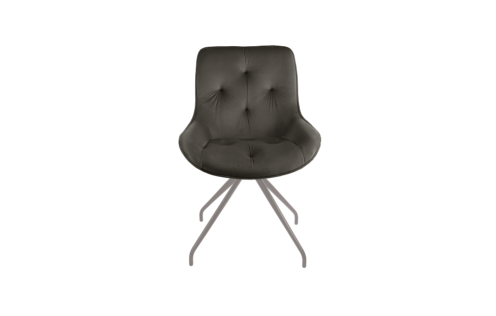 Кухонные стулья - изображение №3 "Стул-кресло Сити поворотный антрацит / опоры серые"  на www.Angstrem-mebel.ru