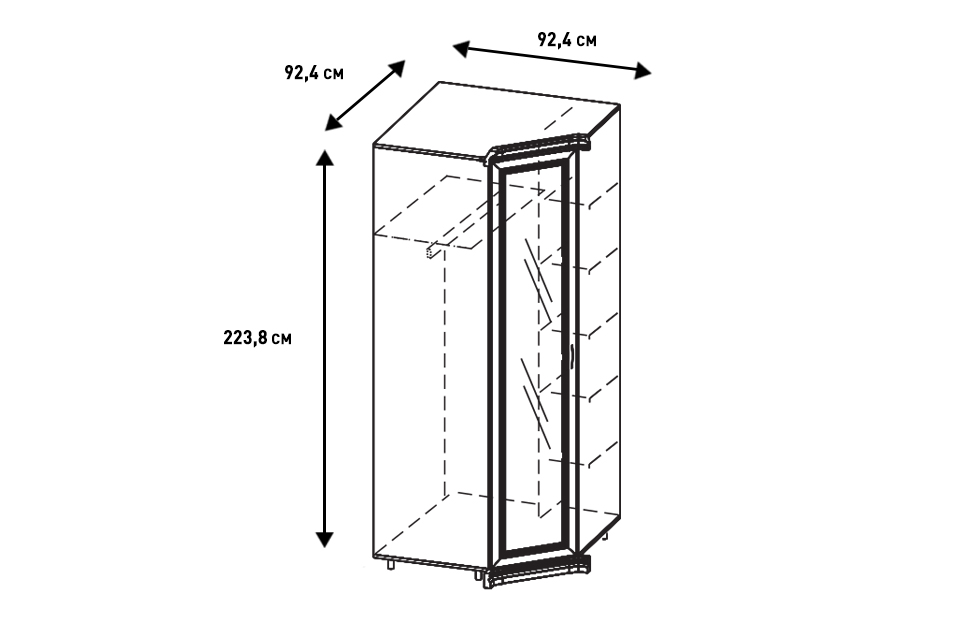 Угловые шкафы - изображение №5 "Шкаф Адажио угловой "  на www.Angstrem-mebel.ru