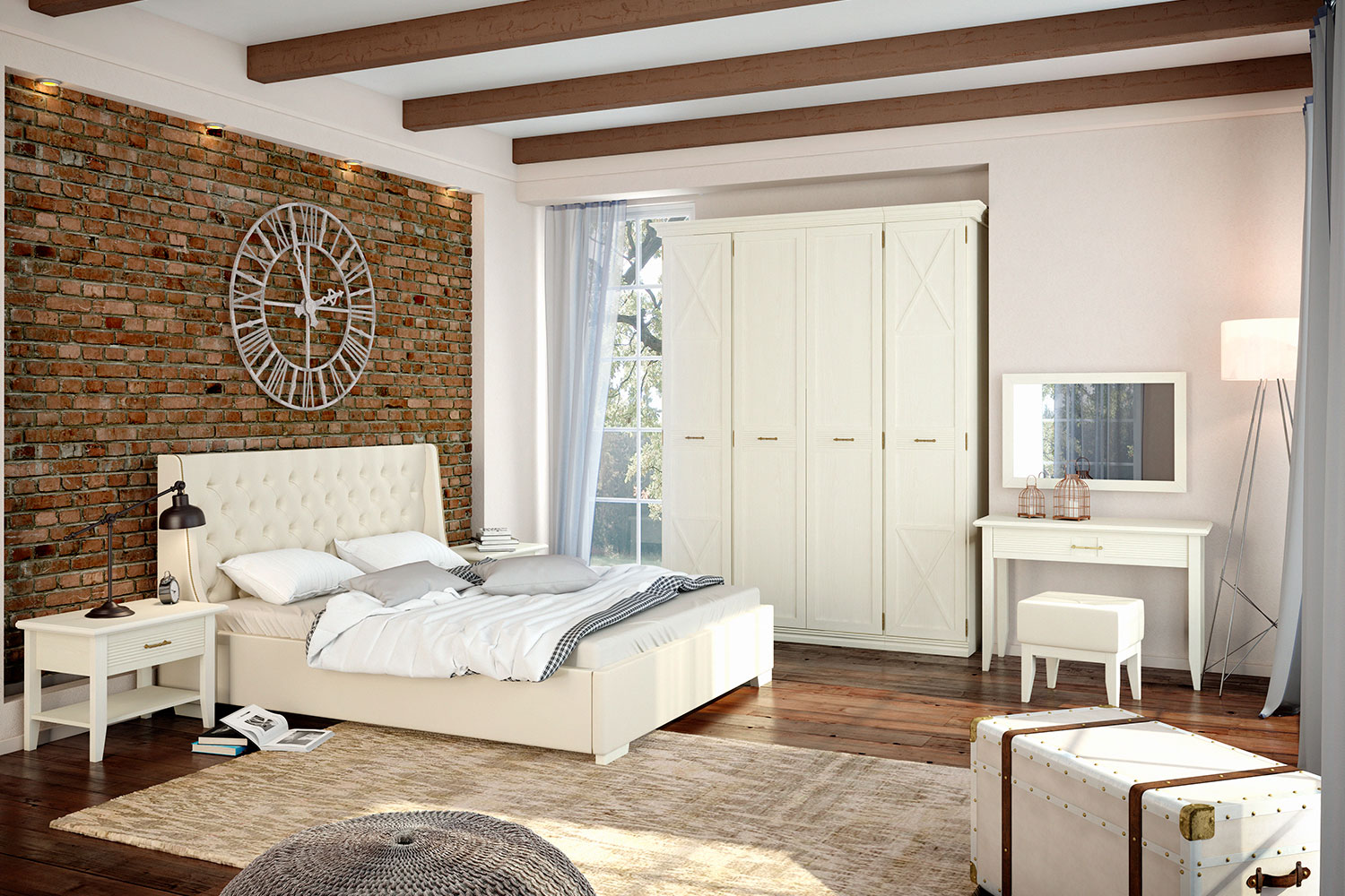 Двуспальные кровати - изображение №7 "Кровать Кантри 160 х 200"  на www.Angstrem-mebel.ru