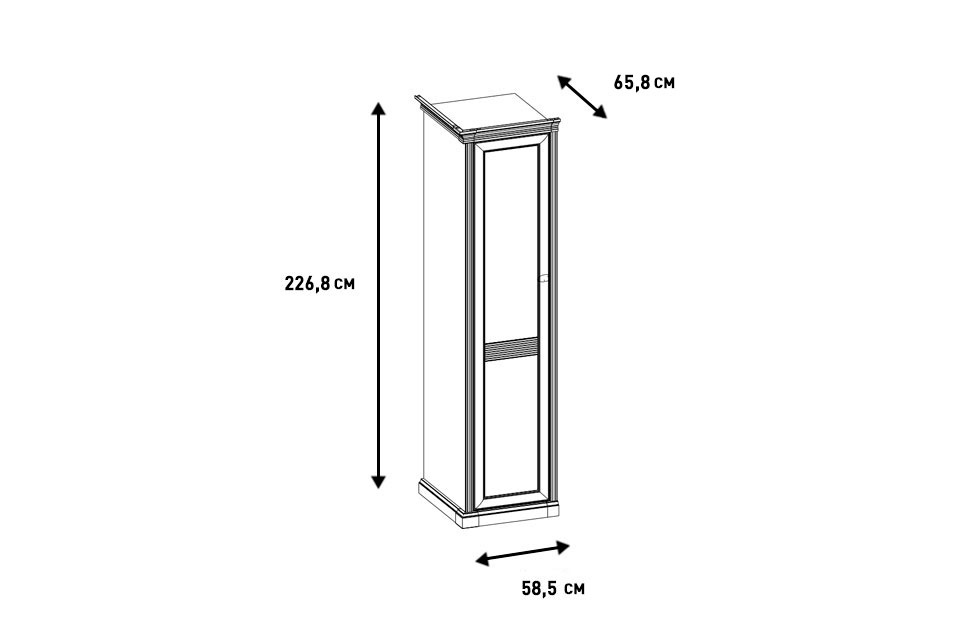 Шкафы платяные - изображение №4 "Шкаф Изотта с полками ИТ-009.00 (1 комплект)"  на www.Angstrem-mebel.ru