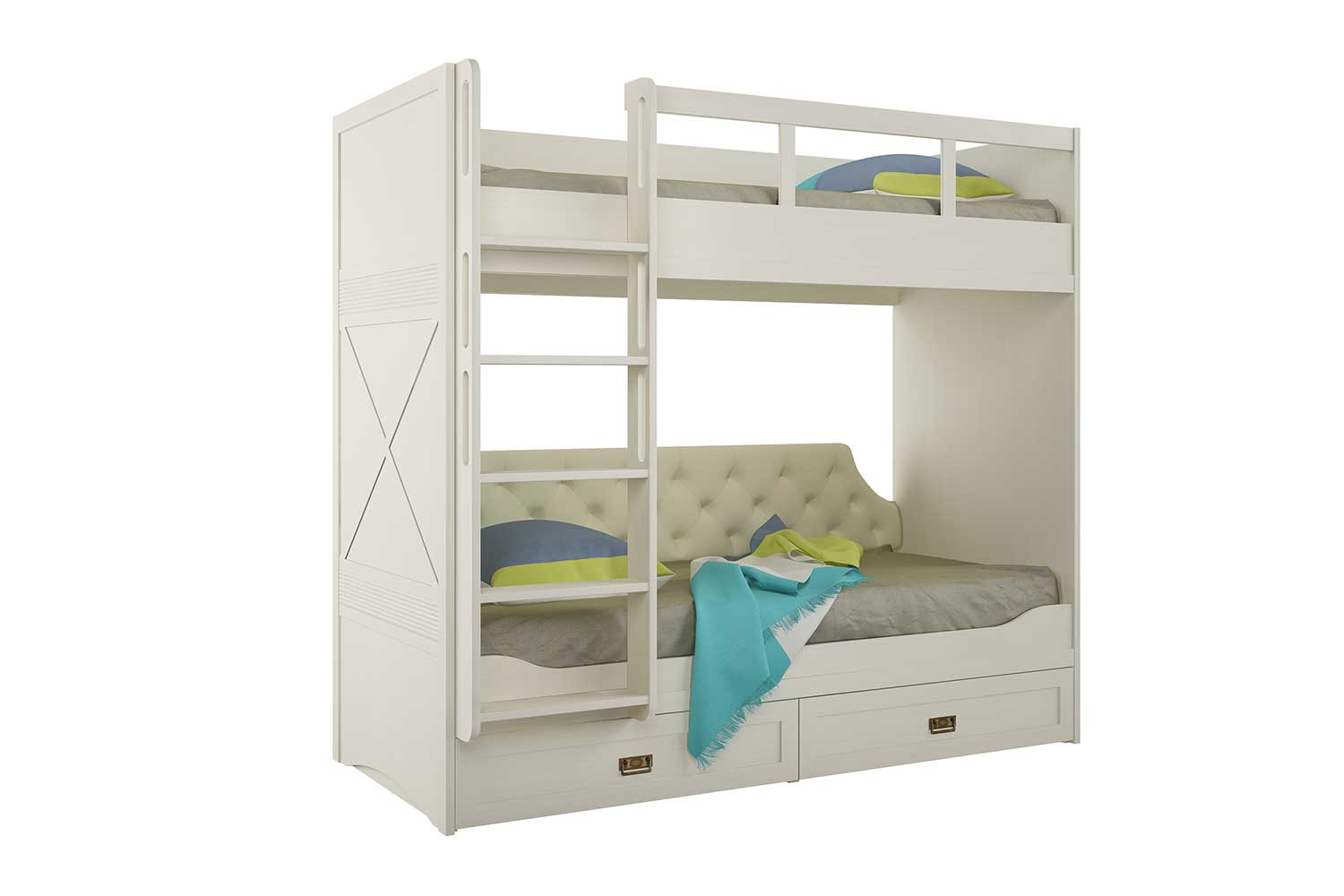 Детские кровати - изображение №10 "Кровать двухъярусная Кантри 90 х 200"  на www.Angstrem-mebel.ru