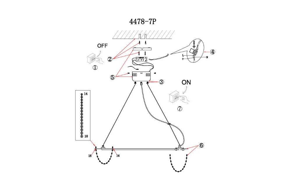 Люстры - изображение №6 "Подвесная люстра Estrada D700*H145/1200 LED*60W"  на www.Angstrem-mebel.ru