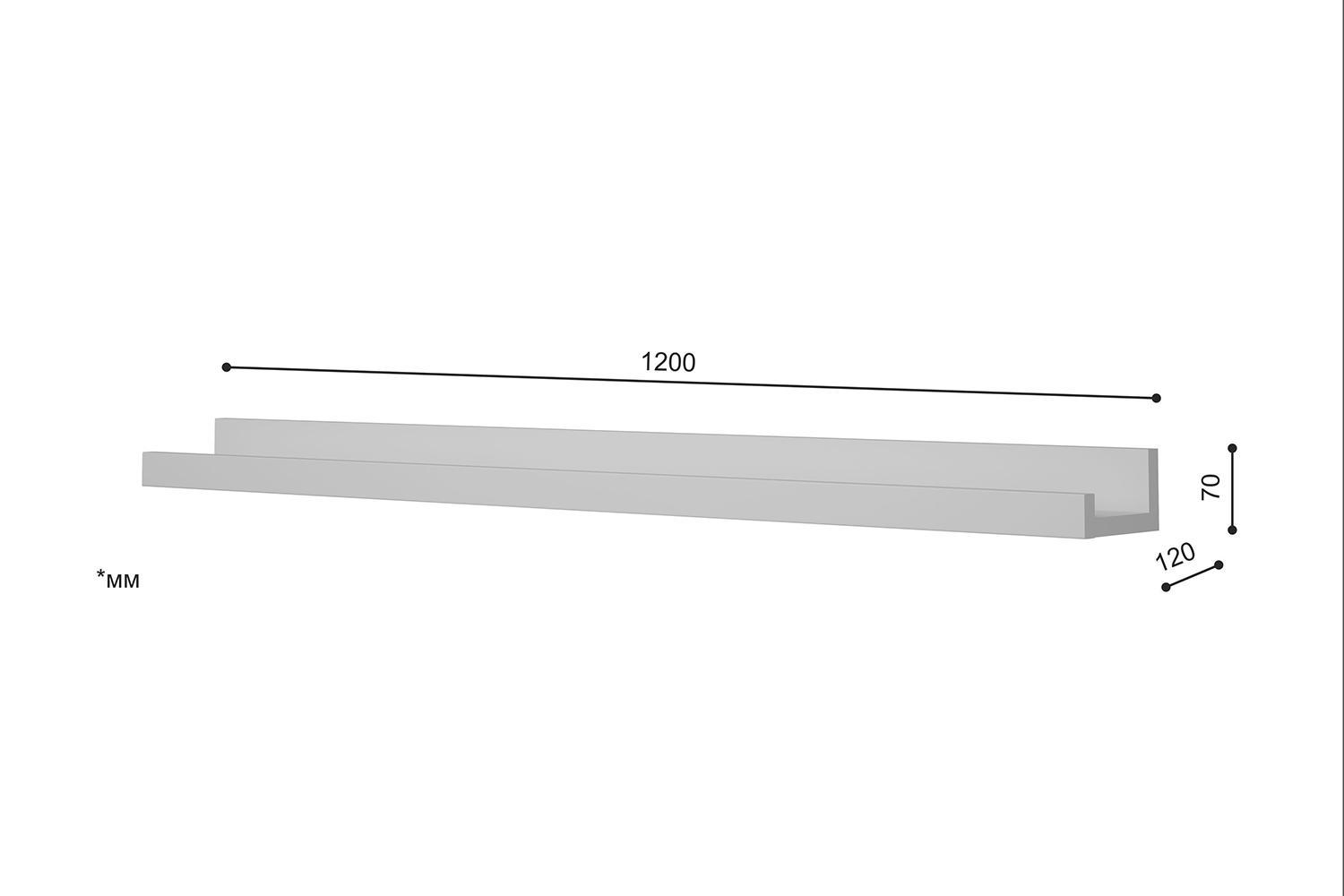 Полки - изображение №11 "Полка Онега настенная "  на www.Angstrem-mebel.ru