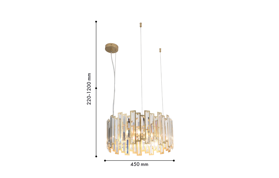 Люстры - изображение №3 "Подвесная люстра Steg D450*H220/1200 4*E14*60W"  на www.Angstrem-mebel.ru