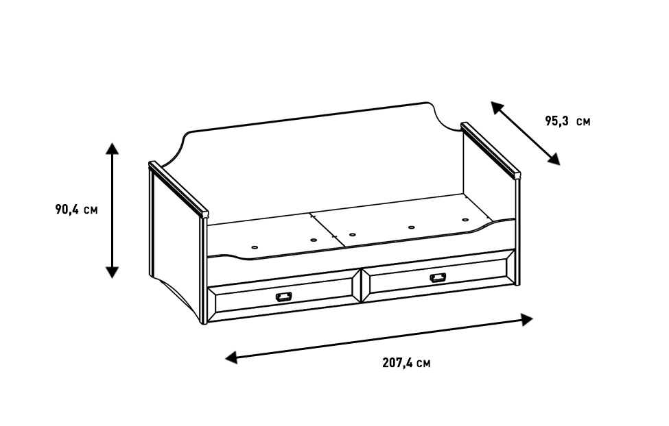 Детские кровати - изображение №9 "Кровать Кантри 90 х 200"  на www.Angstrem-mebel.ru