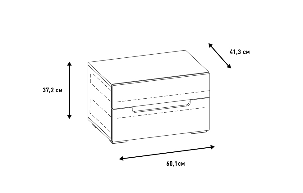 Прикроватные тумбы - изображение №8 "Прикроватная тумба Анри с выдвижными ящиками"  на www.Angstrem-mebel.ru