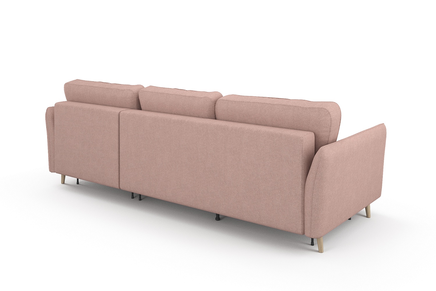 Угловые диваны - изображение №5 "Диван АННИКА NEW 3-х местный с оттоманкой и светлыми опорами"  на www.Angstrem-mebel.ru