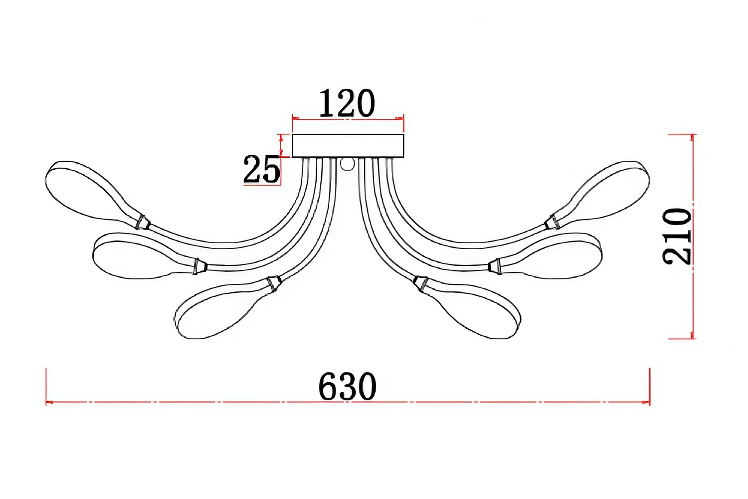 Люстры - изображение №6 "Потолочная люстра Skein (белый) D630*H210 20*G4LED*3W"  на www.Angstrem-mebel.ru