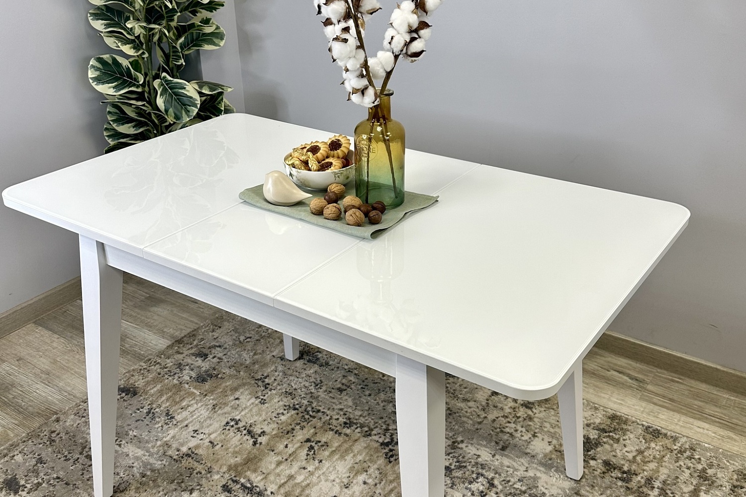 Обеденные столы - изображение №12 "Стол обеденный Орпен опоры белый/столешница белый глянец"  на www.Angstrem-mebel.ru