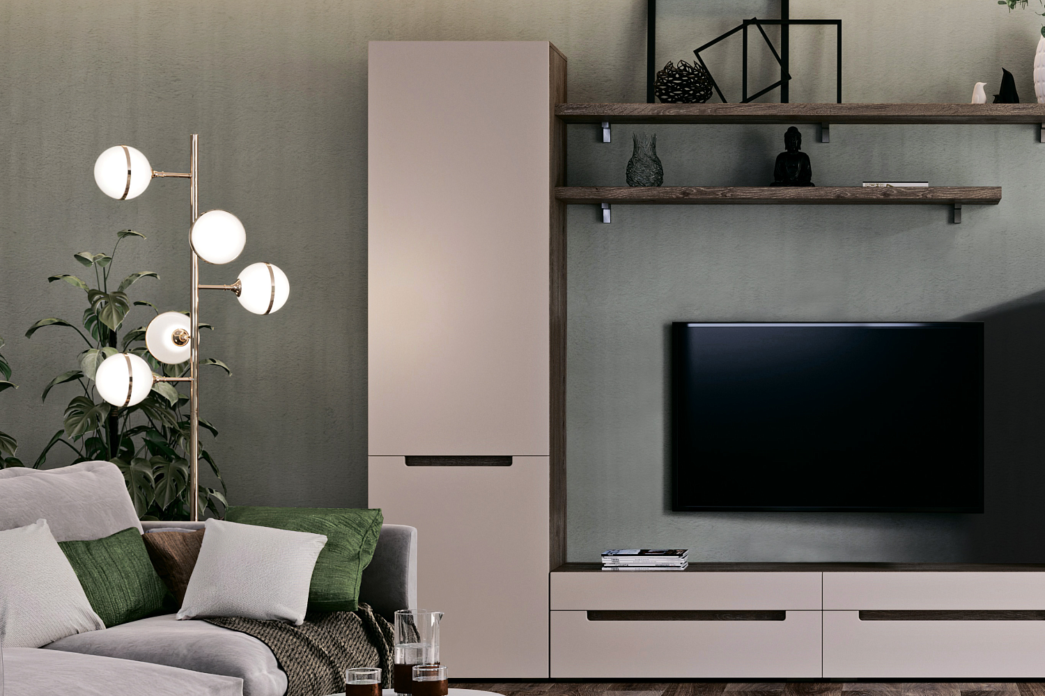 Шкафы-пеналы - изображение №3 "Шкаф Анри для одежды"  на www.Angstrem-mebel.ru